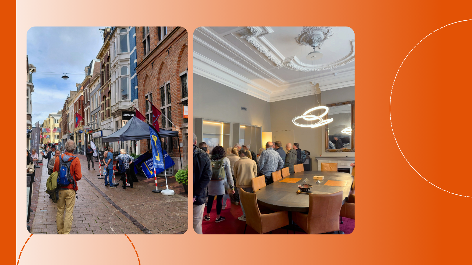 Bezoekers bij en in het Sint Petersgasthuis tijdens Open Monumentendag 2026.